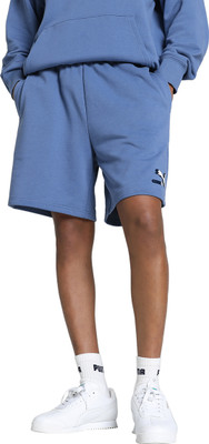 PUMA Solid Men Blue Casual Shorts