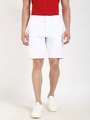 TOMMY HILFIGER Solid Men White Cargo Shorts