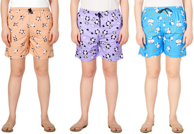 FAYDAMALL Printed Women Multicolor Night Shorts