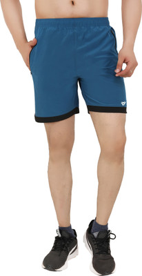Kyk Solid Men Blue Regular Shorts
