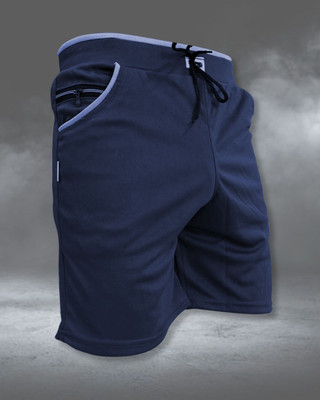 Manyaclothing Solid Men Blue High Waist Shorts, Night Shorts, Regular Shorts, Running Shorts, Sports Shorts