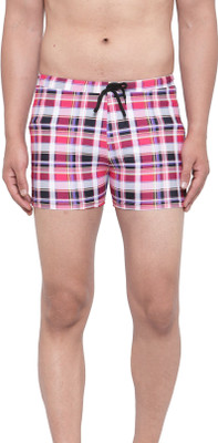 Cukoo Checkered Men Multicolor Board/Swim Shorts