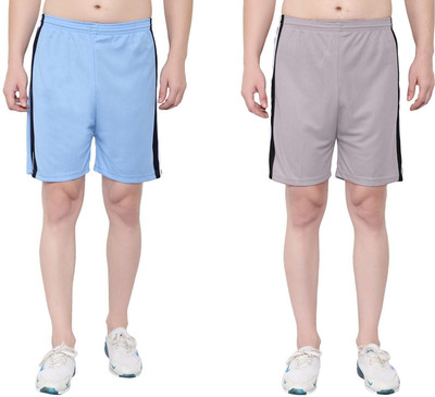 OORA TREND Mesh Men Blue, Grey Sports Shorts