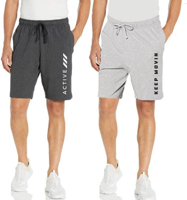 Kartblack Solid Men Multicolor Regular Shorts