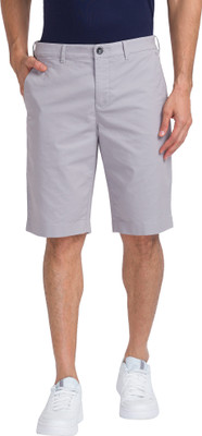 COLORPLUS Solid Men Grey Basic Shorts