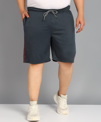 METRONAUT PLUS Solid Men Dark Grey Casual Shorts