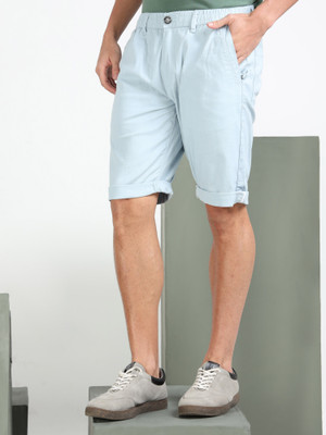 bEEVEE Solid Men Blue Regular Shorts