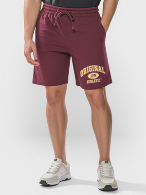 Fflirtygo Printed Men Maroon Regular Shorts