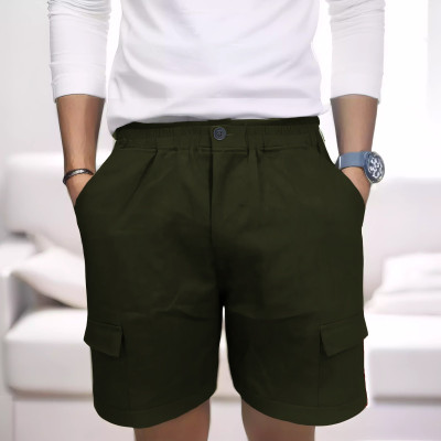 INFIRAX Solid Men Dark Green Regular Shorts