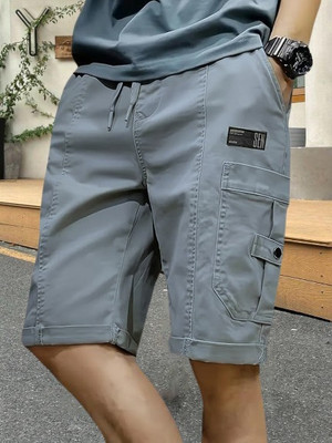 Pitzz Solid Men Grey Cargo Shorts
