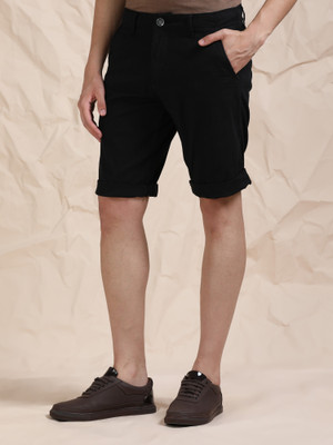 bEEVEE Solid Men Black Casual Shorts