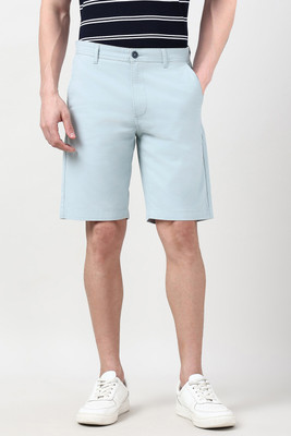 PETER ENGLAND Solid Men Light Blue Regular Shorts