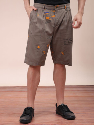 The Indian Garage Co. Printed Men Green Casual Shorts