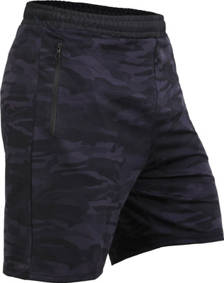 NINQ Military Camouflage Men Dark Blue Regular Shorts, Sports Shorts, Compression Shorts, Cycling Shorts, Running Shorts