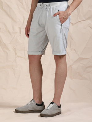bEEVEE Solid Men Grey Regular Shorts