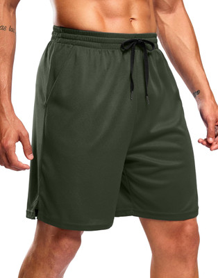 A F O Solid Men Dark Green Boxer Shorts