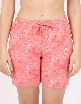 JOCKEY Printed Women Orange, Pink Casual Shorts