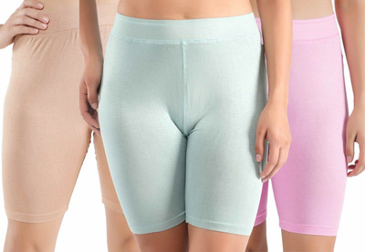Florafit Solid Women Multicolor Cycling Shorts