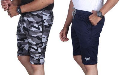 Anjaneya Solid Men Multicolor Regular Shorts