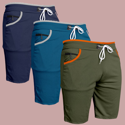 HouseOfCommon Self Design Men Multicolor Regular Shorts