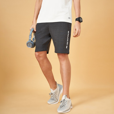 Ajile By Pantaloons Solid Men Black Basic Shorts