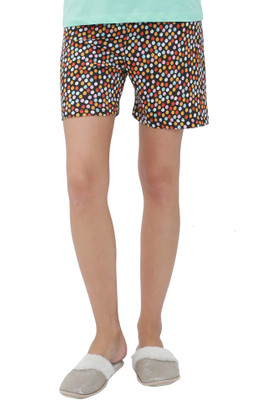 Feather Feel Polka Print Women Multicolor Regular Shorts