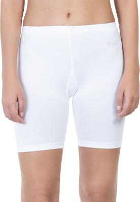 Envie Solid Women White Cycling Shorts