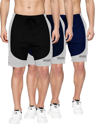 N NAYOMI Color Block Men Multicolor Casual Shorts