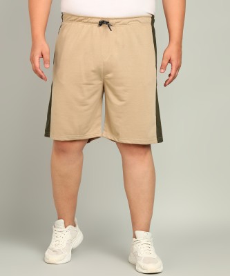 METRONAUT PLUS Solid Men Beige Casual Shorts