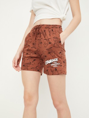 max Printed Women Brown Casual Shorts