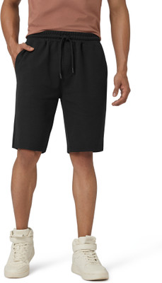 XYXX Solid Men Black Casual Shorts