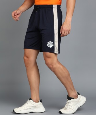 Adrenex Color Block Men Blue Sports Shorts