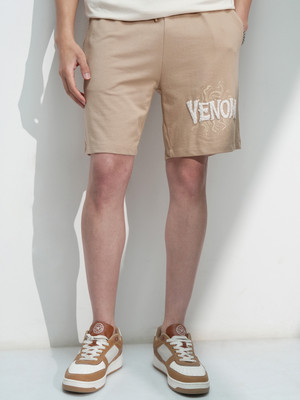 HIGHLANDER Solid Men Brown Regular Shorts