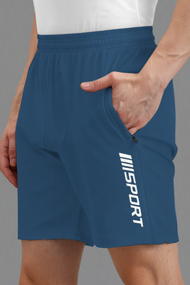 AVOLT Printed Men Light Blue Casual Shorts