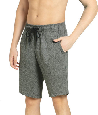 Kartblack Solid Men Dark Grey Casual Shorts