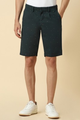 Allen Solly Printed Men Green Regular Shorts