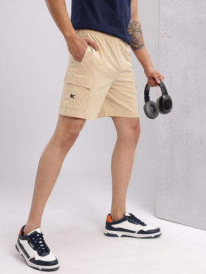 HRX by Hrithik Roshan Solid Men Beige Regular Shorts