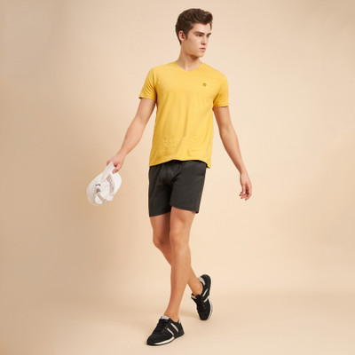 SWEET DREAMS Solid Men Grey Basic Shorts