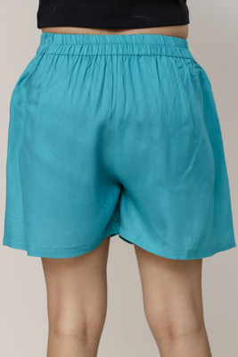 DARSH CREATION Solid Women Light Green Regular Shorts