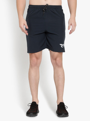 RED-FOST Solid Men Blue Sports Shorts