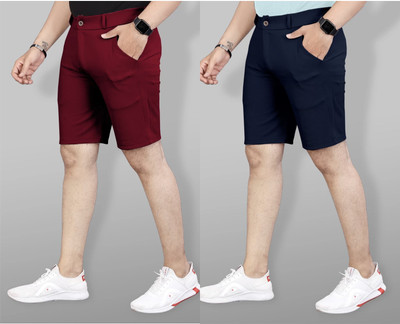 KENDORE Solid Men Multicolor Regular Shorts
