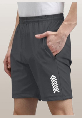skyrow Solid Men Grey Regular Shorts