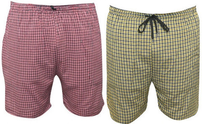 RAGINI ENTERPRISES Checkered Men Multicolor Regular Shorts