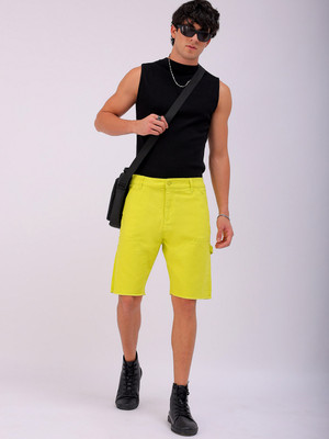 The Indian Garage Co. Solid Men Green Casual Shorts