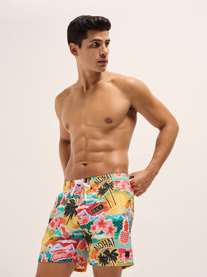THE BEAR HOUSE Printed Men Multicolor Swim Shorts
