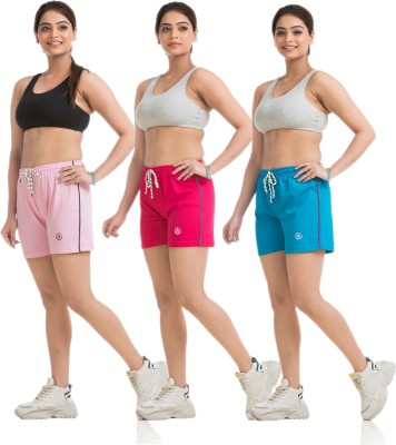 STYLE AK Solid Women Black, Pink, Green Regular Shorts