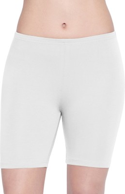 BodyCare Solid Women White Cycling Shorts