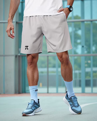 AmbeSilkMill Printed Men Silver Sports Shorts