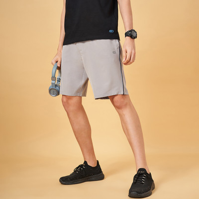 Ajile By Pantaloons Solid Men Grey Basic Shorts