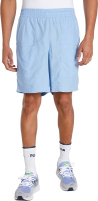 PUMA Solid Men Blue Regular Shorts